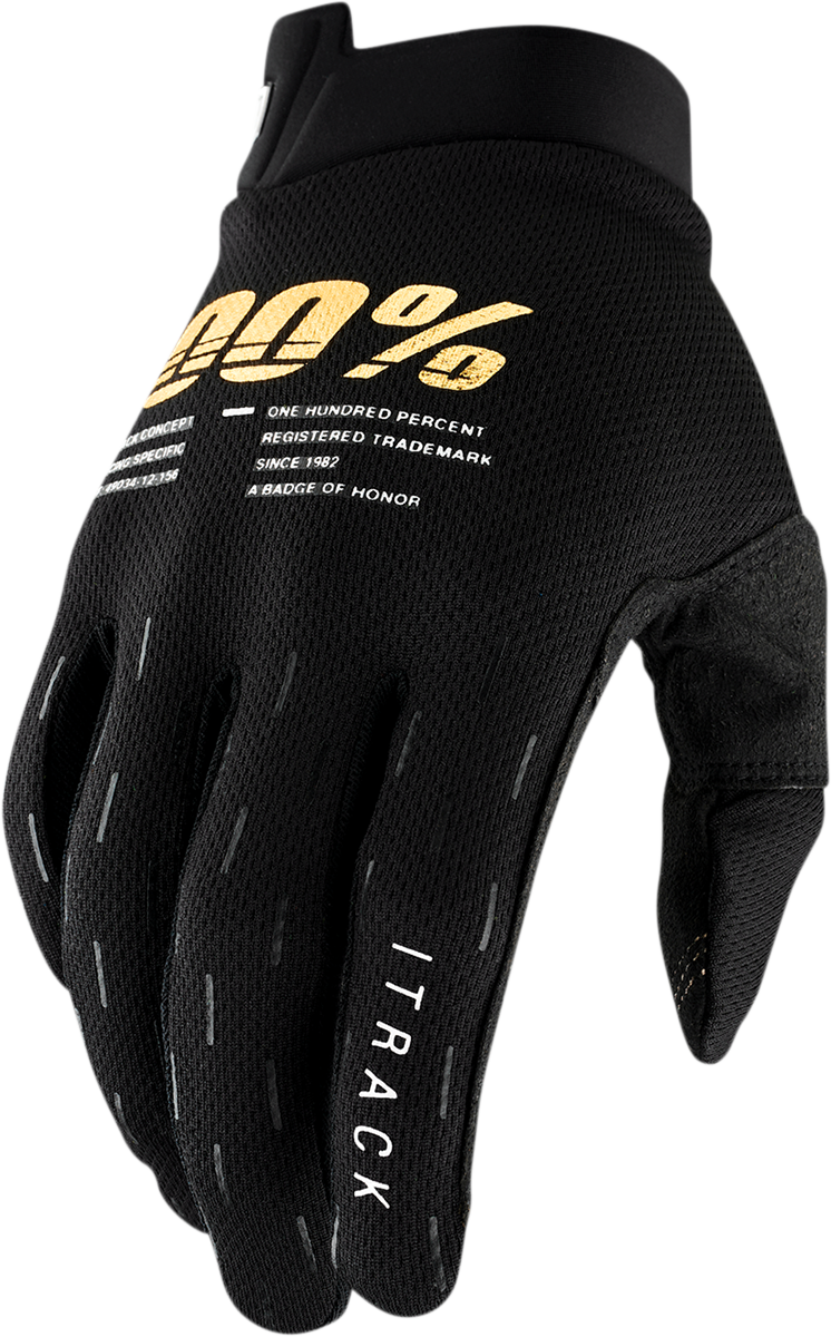 100% iTrack Gloves - Black - Small 10008-00005