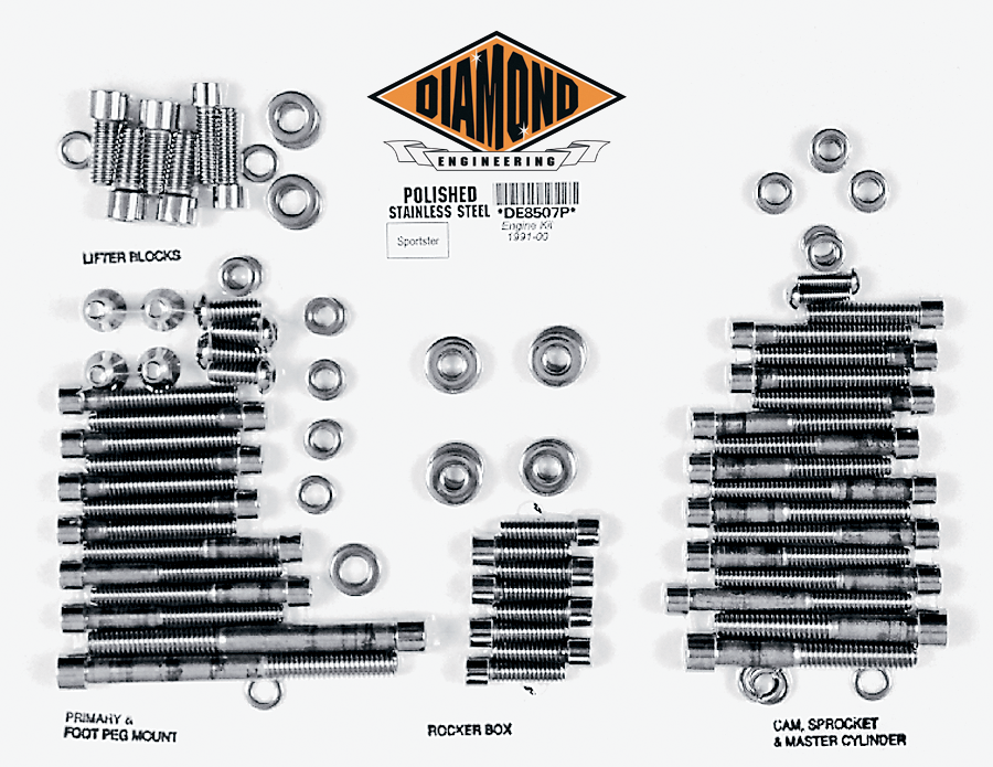 DIAMOND ENGINEERING Bolt Kit - Engine - XL DE8507H