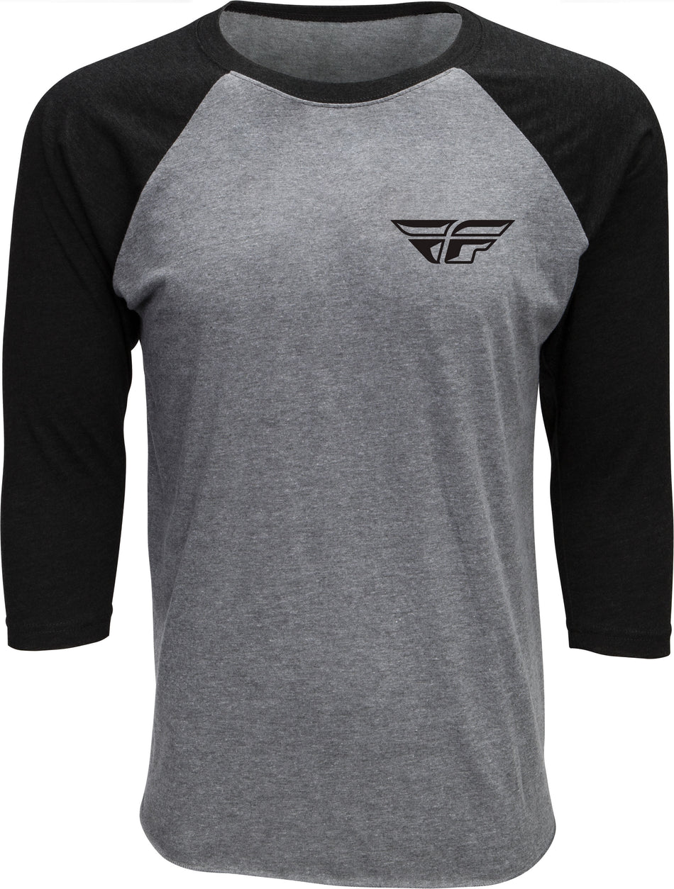 FLY RACING Fly Art 3/4 Sleeve Tee Black 2x 352-06522X