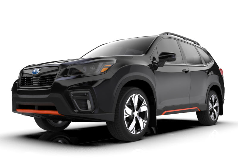 Rally Armor 2019 Subaru Forester UR Black Mud Flap w/ Orange Logo MF52-UR-BLK/OR
