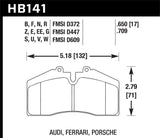 Hawk 94-96 Ferrari 456GT Rear / 91-94 Porsche 911 Rear / 94-98 Porsche 911 Front / 86-91 Porsche 928 KHB141U.650