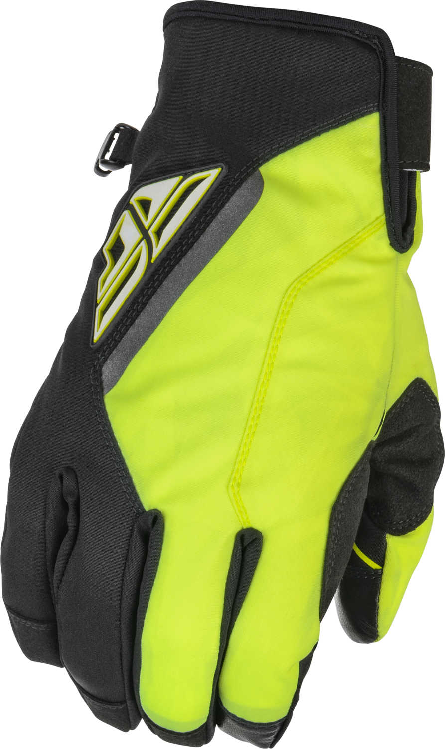 FLY RACING Youth Title Gloves Black/Hi-Vis Sz 06 371-05206