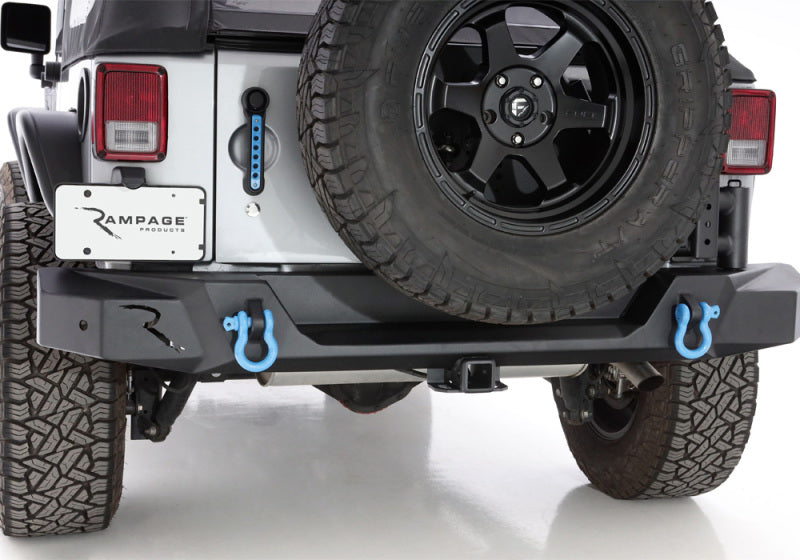 Rampage 07-18 Jeep Wrangler JK (Incl. Unlimited) Trailguard Rear Bumper - Black 99619