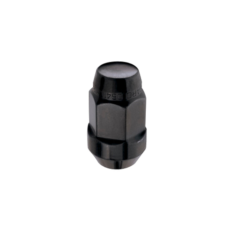 McGard Hex Lug Nut (Cone Seat Bulge Style) M14X1.5 / 22mm Hex / 1.945in. Length (4-Pack) - Black 64034