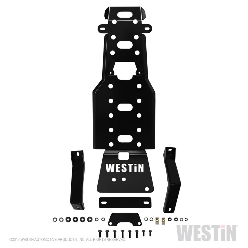 Westin/Snyper 07-11 Jeep Wrangler Transmission Pan Skid Plate - Textured Black 42-21125