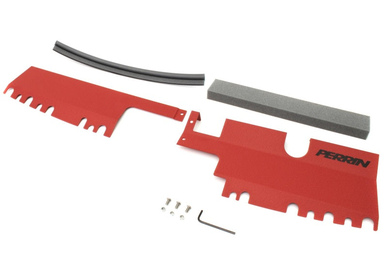 Perrin 15-21 WRX/STI Radiator Shroud (With OEM Intake Scoop) - Red PSP-ENG-512-4RD
