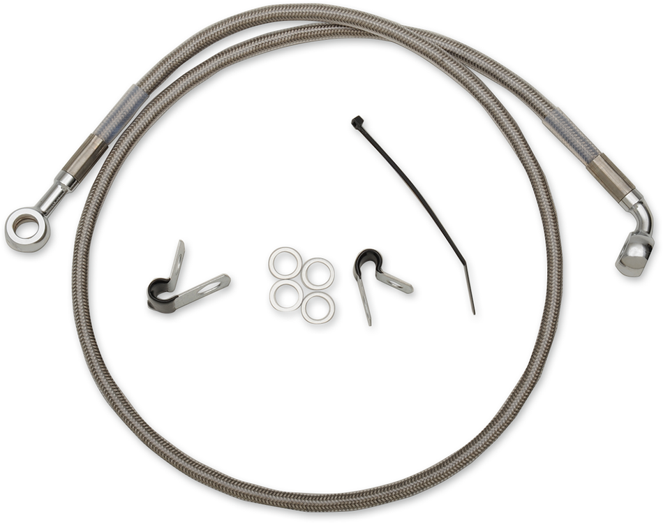 DRAG SPECIALTIES Brake Line - Front (Upper) - Stainless Steel 660313