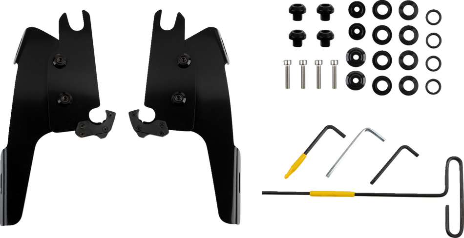 MEMPHIS SHADES Batwing Mounting Kit - Black - Chief Bobber MEB2071