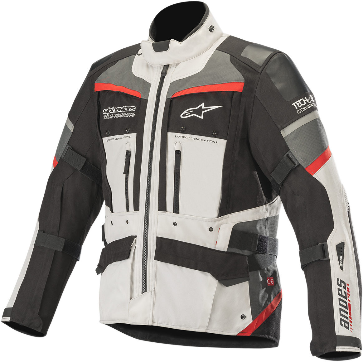 Chaqueta ALPINESTARS Andes Pro Drystar - Gris/Negro/Rojo - Pequeña 3207119-9113-S 