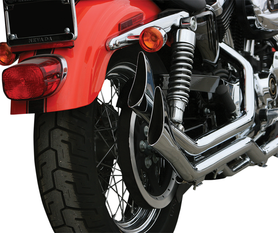 PAUGHCO Side by Side Upsweep Exhaust - Chrome 7194SBS