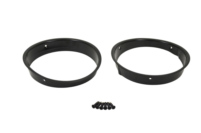 Kentrol 97-06 Jeep Wrangler TJ Headlight Bezels Pair - Powdercoat Black 50543