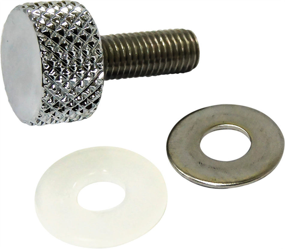 HARDDRIVE Knurled Seat Knob 1/4-28 Chrome 05-318