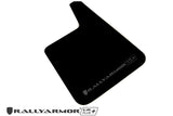 Rally Armor Universal Fit (No Hardware) UR Plus Black UR Mud Flap w/ Grey Logo MF20-URP-BLK/GY