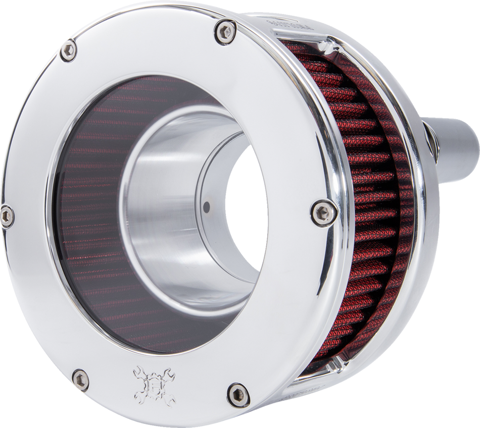 FEULING OIL PUMP CORP. Air Cleaner - BA Series - Chrome - Clear Cover - Red - M8 5438