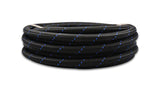 Vibrant -8 AN Two-Tone Black/Blue Nylon Braided Flex Hose (20 foot roll) 11978B