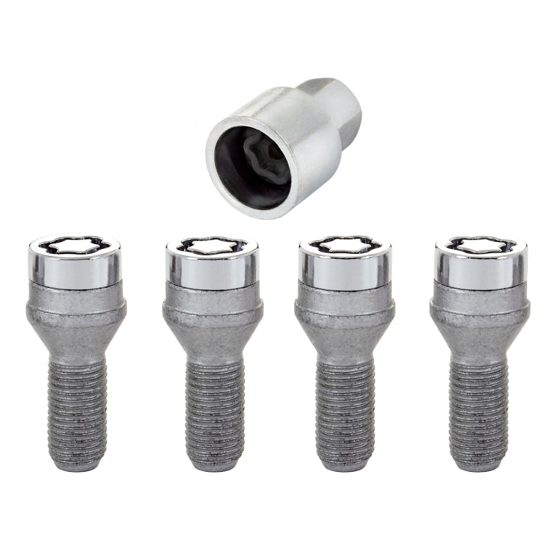 McGard Wheel Lock Bolt Set - 4pk. (Cone Seat) M14X1.25 / 17mm Hex / 27.3mm Shank Length - Chrome 27226