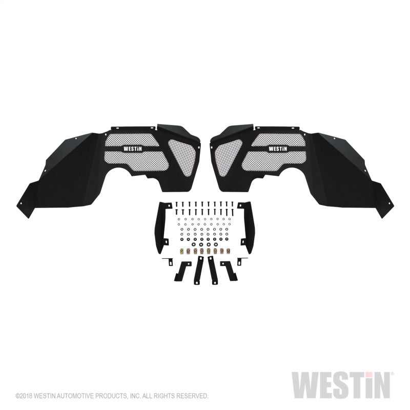 Westin 07-18 Jeep Wrangler JK Inner Fenders - Front - Textured Black 62-11005