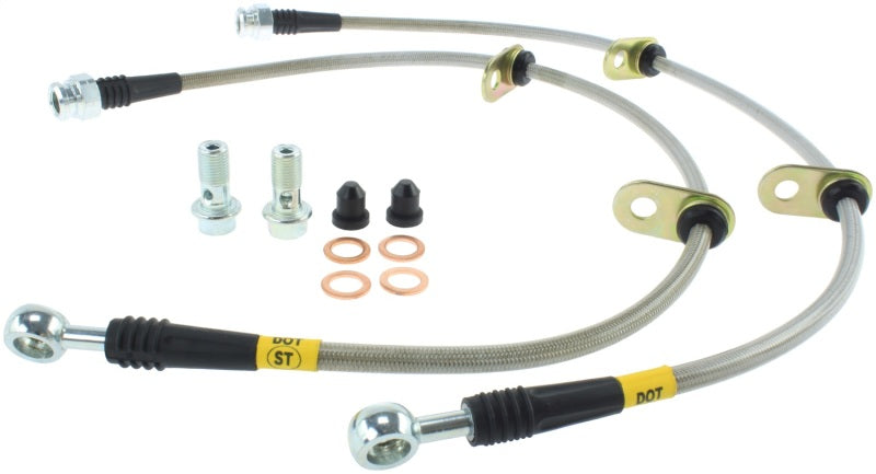 StopTech 90-93 Acura Integra / 90-91 Honda CRX Si Rear Disc Rear SS Brake Lines 950.40504