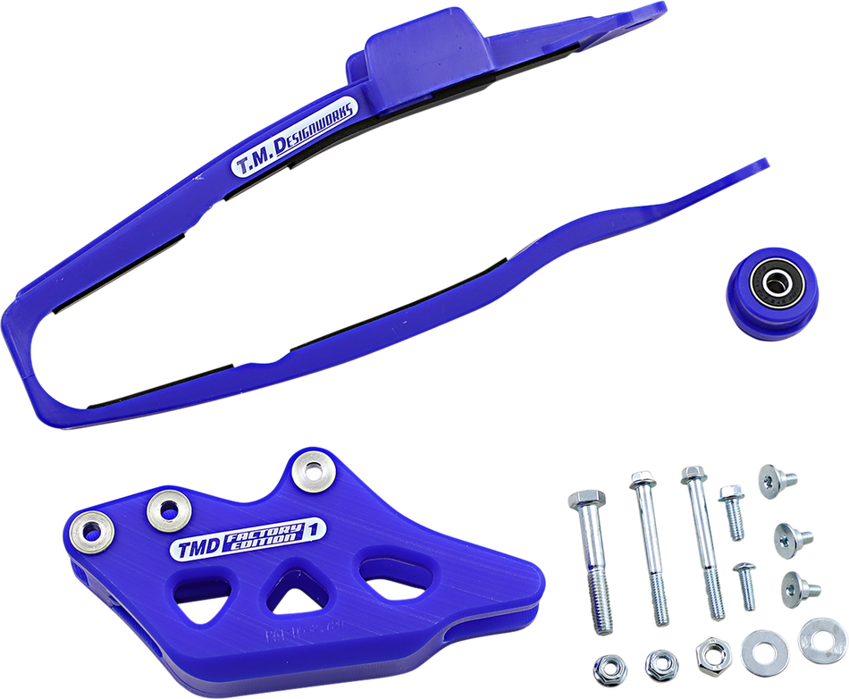 T.M. DESIGNWORKS Chain Guide/Slider - Yamaha - Blue YCP-OR7-BU