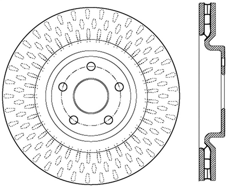 StopTech 12-18 Jeep Grand Cherokee SRT8 (380mm Front Disc) Front Left Slotted Sport Brake Rotor 126.58010SL