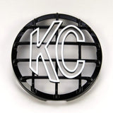 KC HiLiTES 6in. Round ABS Stone Guard for SlimLite/Daylighter Lights (Single) - Black/White KC Logo 7210