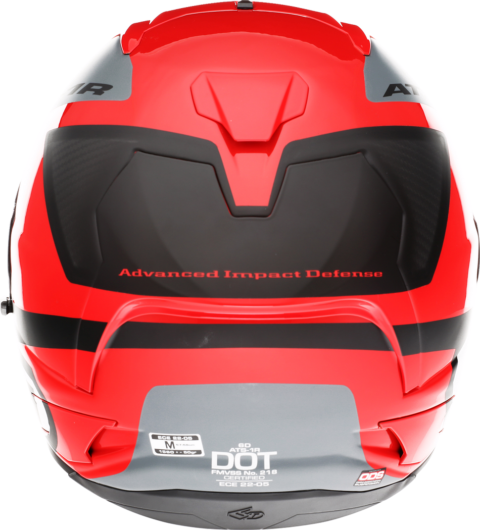 Casco 6D ATS-1R - Wyman - Rojo/Gris - 2XL 30-0739 