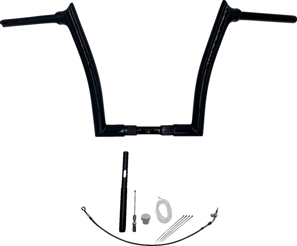 FAT BAGGERS INC. Handlebar Kit - Pointed Top - 14" - Black 819914-B