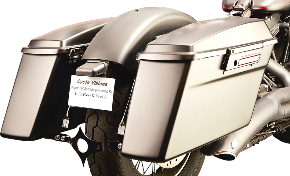 CYCLE VISIONS Saddlebag Mount for Softail Models CV7190