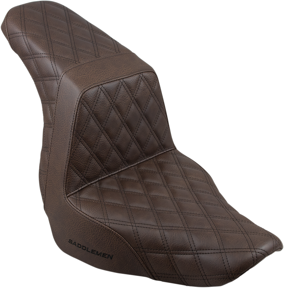 Asiento elevador SADDLEMEN - Costura de celosía completa - Marrón 818-29-175BR 