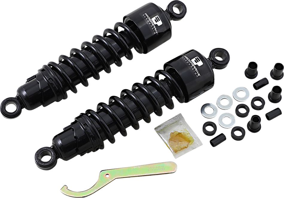 PROGRESSIVE SUSPENSION 412 Series Shock - 12" - Standard - Black - FLH/T 412-4079B