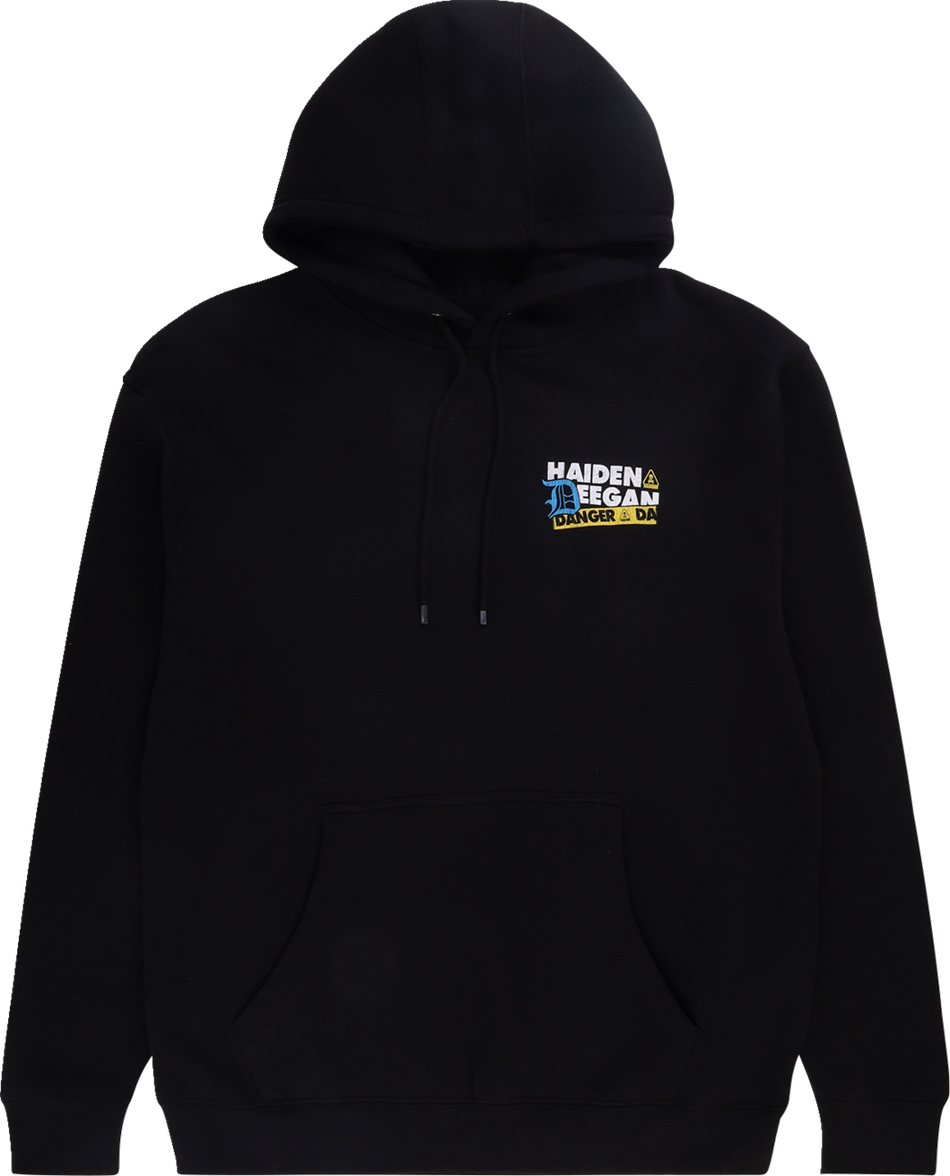 Deegan Apparel Caution Hoodie - Black - Small DMTFP3010BLKS