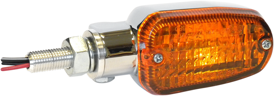 K&S TECHNOLOGIES Turn Signal - DOT&E-mark - Dual Filament - Chrome/Amber 25-7701CM