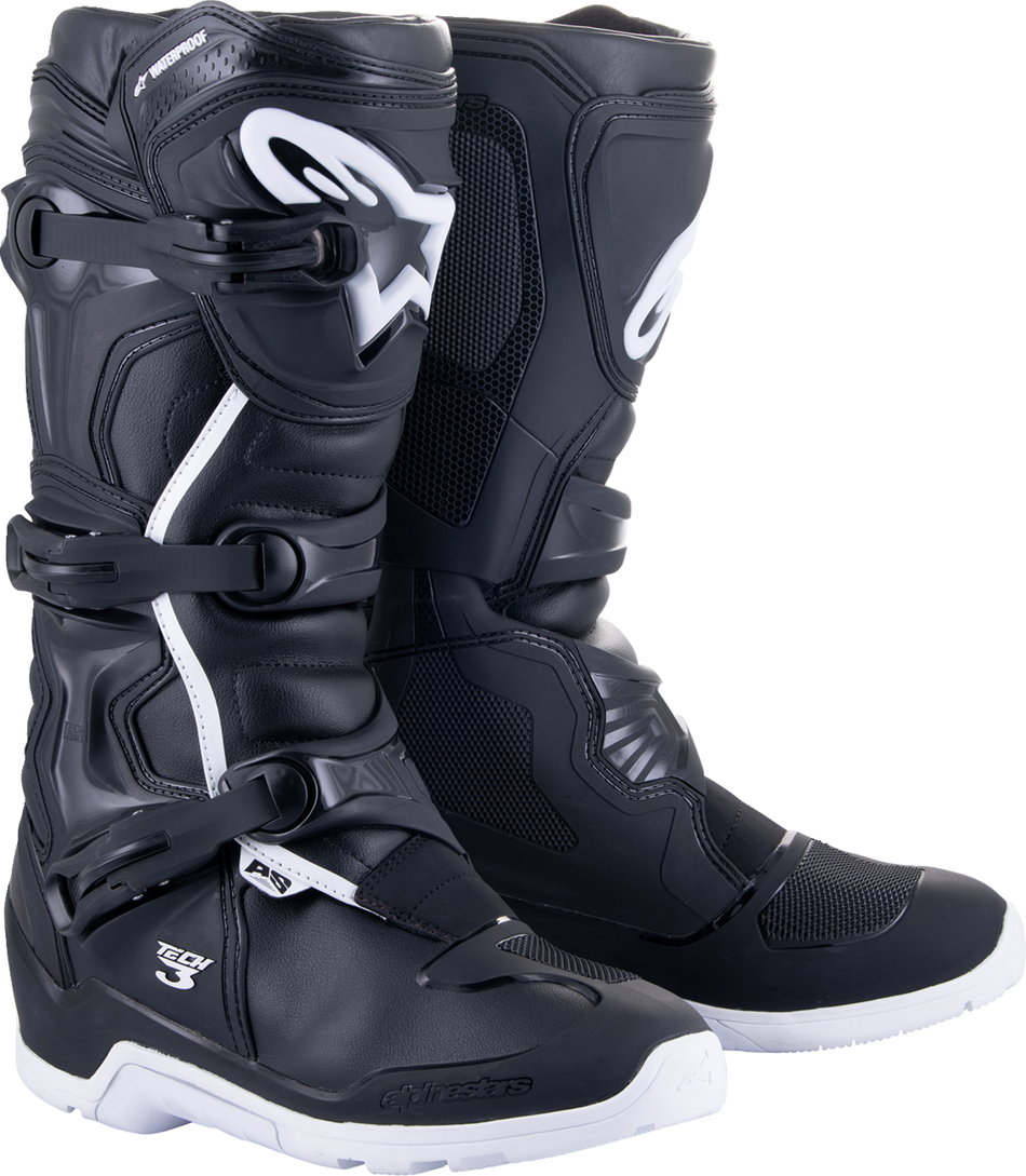 ALPINESTARS Tech 3 Enduro Waterproof Boots - Black/White - US 7/EU 40.5 2013324-12-7