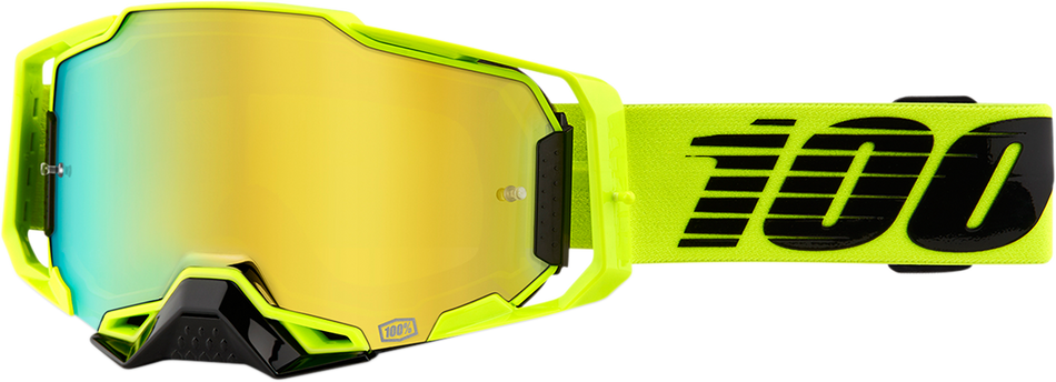 100% Armega Goggles - Nuclear Citrus - Gold Mirror 50005-00003