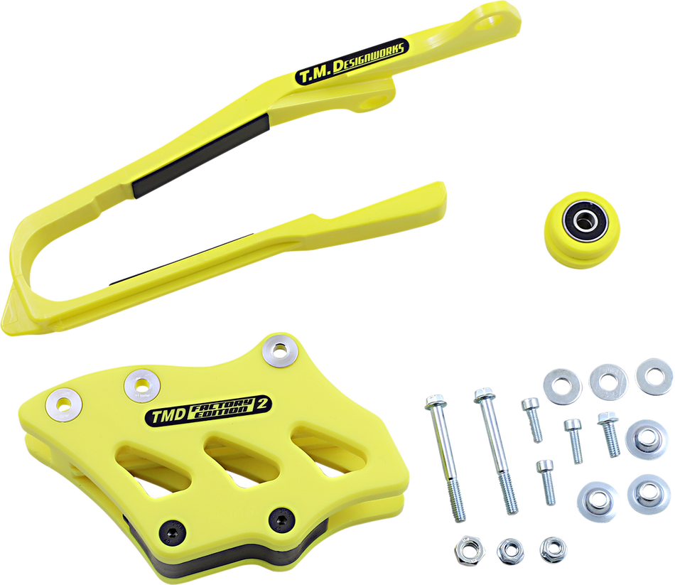 T.M. DESIGNWORKS Chain Guide/Slider - Suzuki - Yellow SCP-OR4-YL