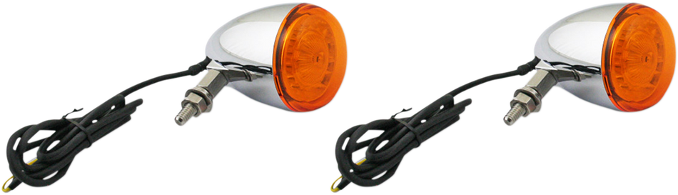 CUSTOM DYNAMICS ProBEAM® Universal Turn Signals - Chrome/Amber PB-UNV-TS-A-C