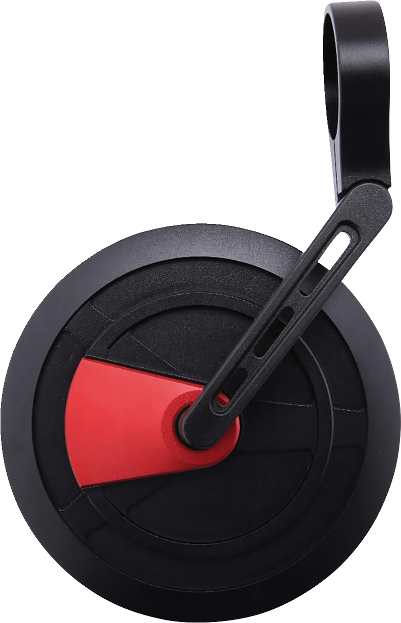 HIGHSIDER Mirror - Enterprise EP1 - Side View - Round - Black/Red 301-5232