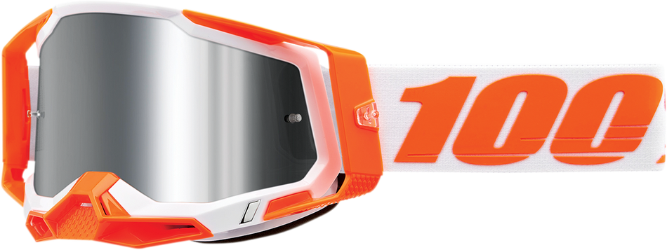 100% Racecraft 2 Goggles - Orange - Silver Flash Mirror 50010-00013