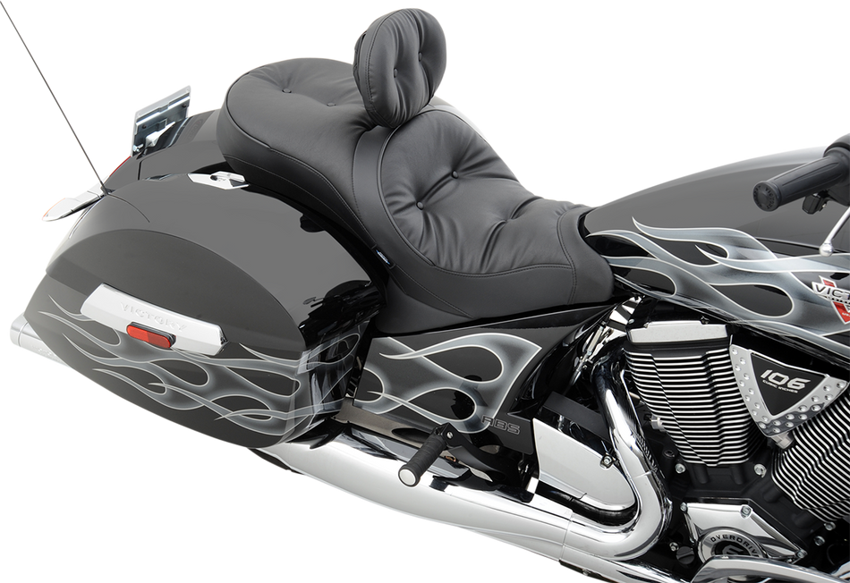 DRAG SPECIALTIES Asiento - Perfil bajo - Touring - Parte superior acolchada - Negro 0810-1542 