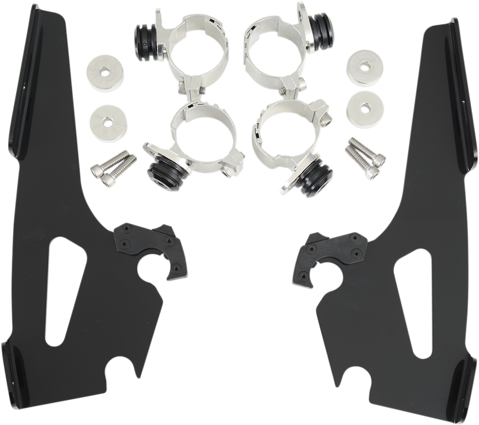 MEMPHIS SHADES Batwing Trigger Lock Mounting Kit - Narrow - Black MEB8965