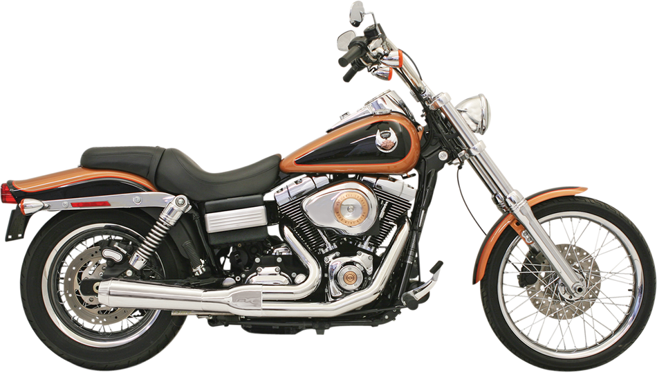 BASSANI XHAUST Road Rage Exhaust - Chrome - Short - '06-'17 FXD 13112J