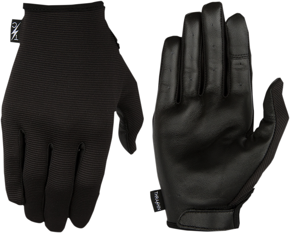 THRASHIN SUPPLY CO. Stealth Leather Palm Gloves - Black - Small SLG-01-008