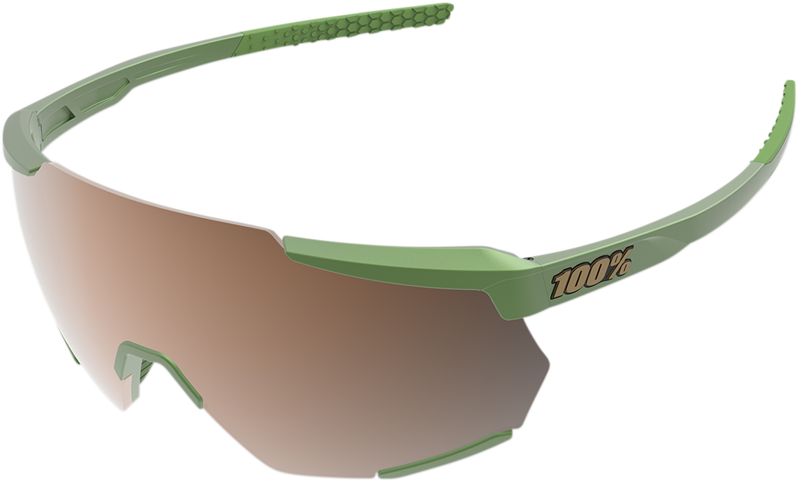 100 % Racetrap-Sonnenbrille – Viperidae – bronzefarbene verspiegelte Gläser 61037-389-80