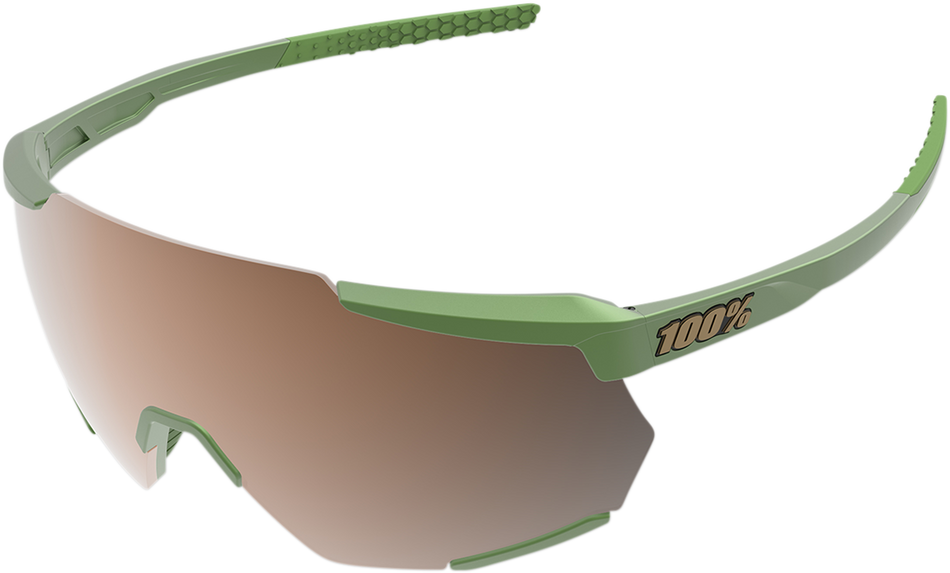 100 % Racetrap-Sonnenbrille – Viperidae – bronzefarbene verspiegelte Gläser 61037-389-80