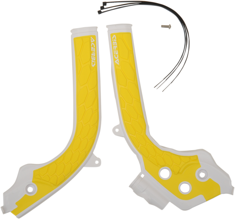 ACERBIS X-Grip Frame Guards - White/Yellow 2449531070