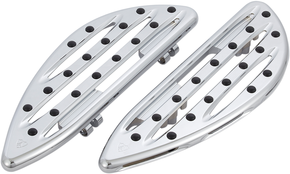 ARLEN NESS Driver Floorboards - Deep Cut - Chrome 06-838