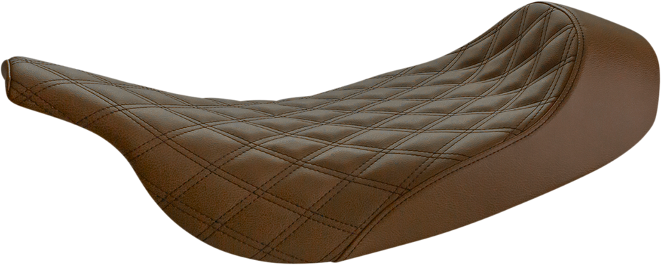 SADDLEMEN Renegade Solo Seat - Lattice Stitched - Brown 897-07-002BLS