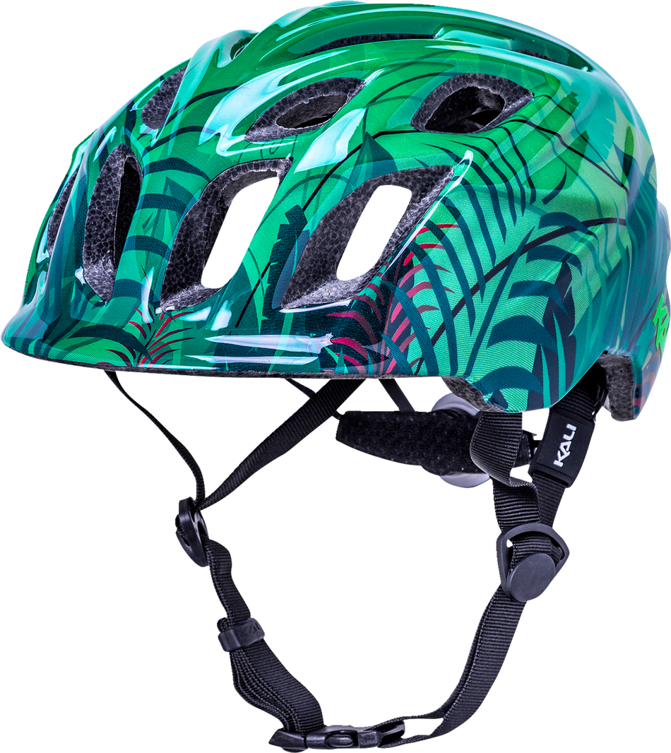 KALI Child Chakra Lighted Helmet - Jungle - Gloss Green - XS 0221022214