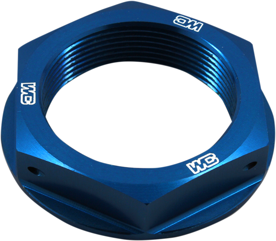 WORKS CONNECTION Steering Stem Nut - Blue - Honda 24-300