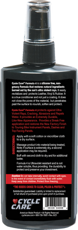 CYCLE CARE FORMULAS Formula 4 Leather Vinyl - 8 U.S. fl oz. 4008